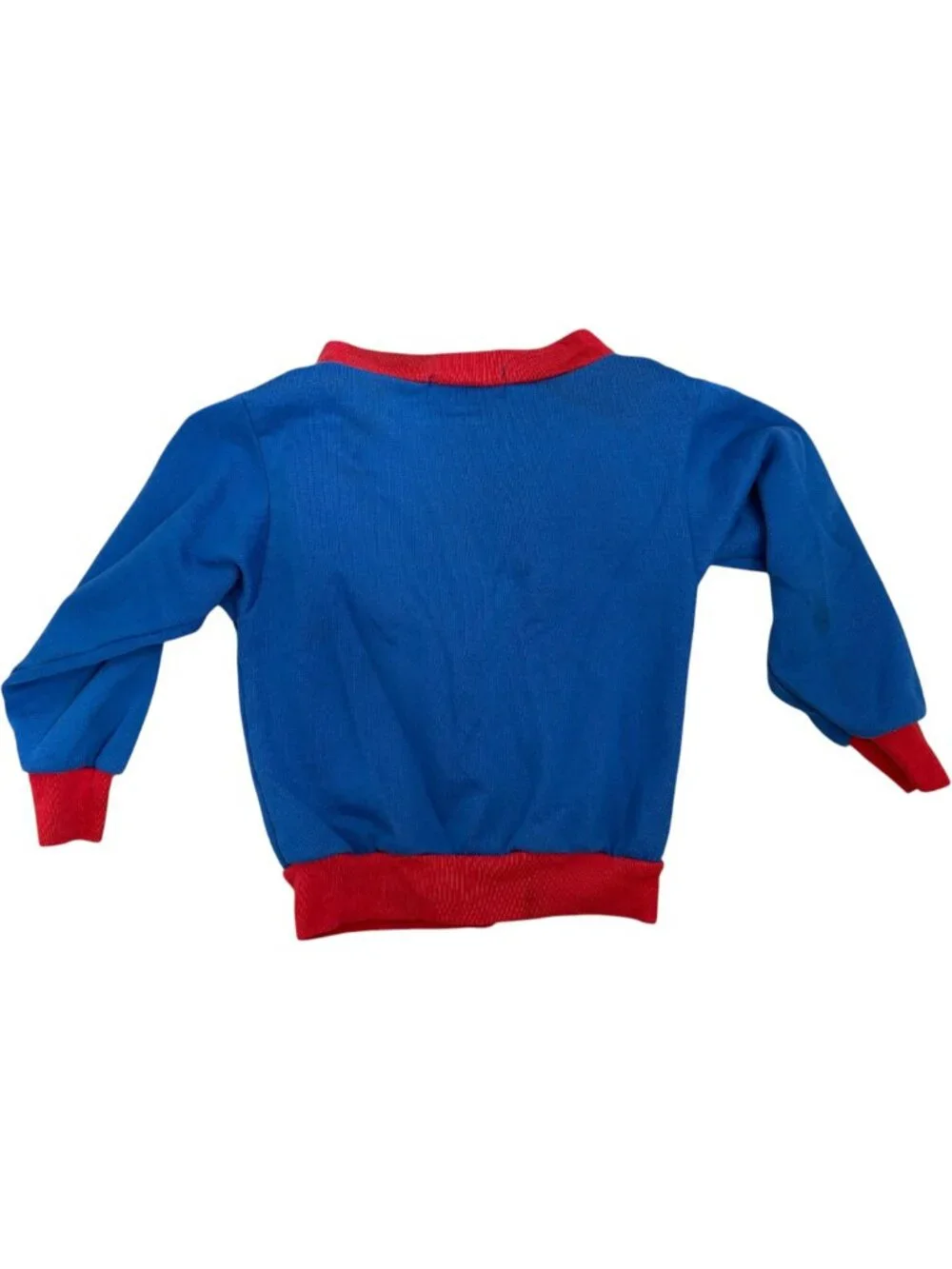 Vintage 90s Kids Osh Kosh B’Gosh Logo Blue Knit Cotton Cardigan Sweater Size 4T